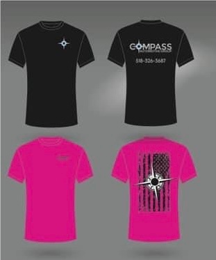Compass Automotive T-Shirts - Black & Pink